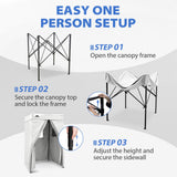 4x4 Pop Up Changing Tent, Flat Top Changing Room - Eagle Peak®