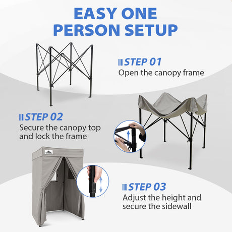 4x4 Pop Up Changing Tent, Flat Top Changing Room - Eagle Peak®