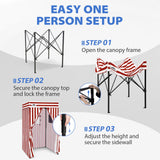 4x4 Pop Up Changing Tent, Flat Top Changing Room - Eagle Peak®