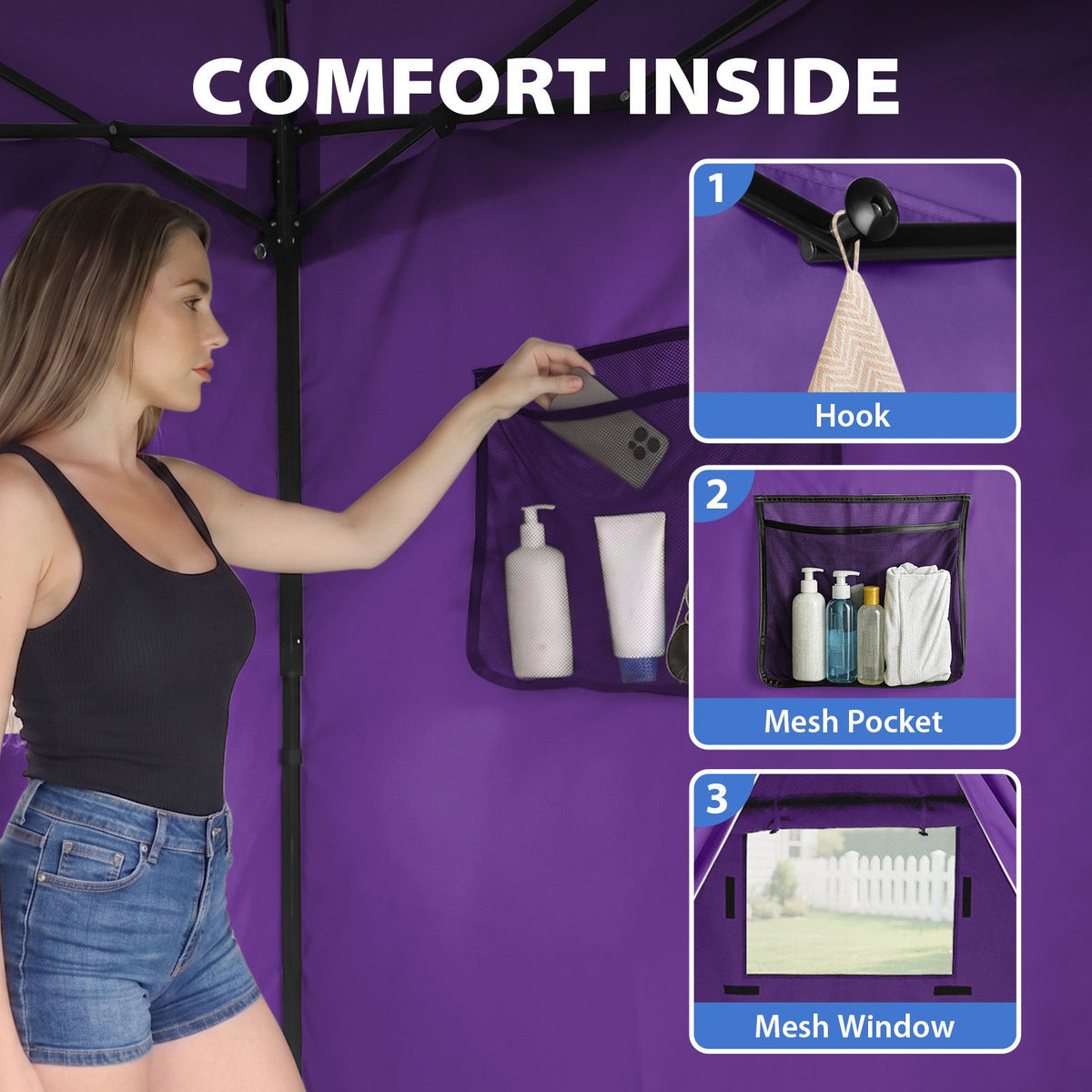 4x4 Pop Up Changing Tent, Flat Top Changing Room - Eagle Peak®