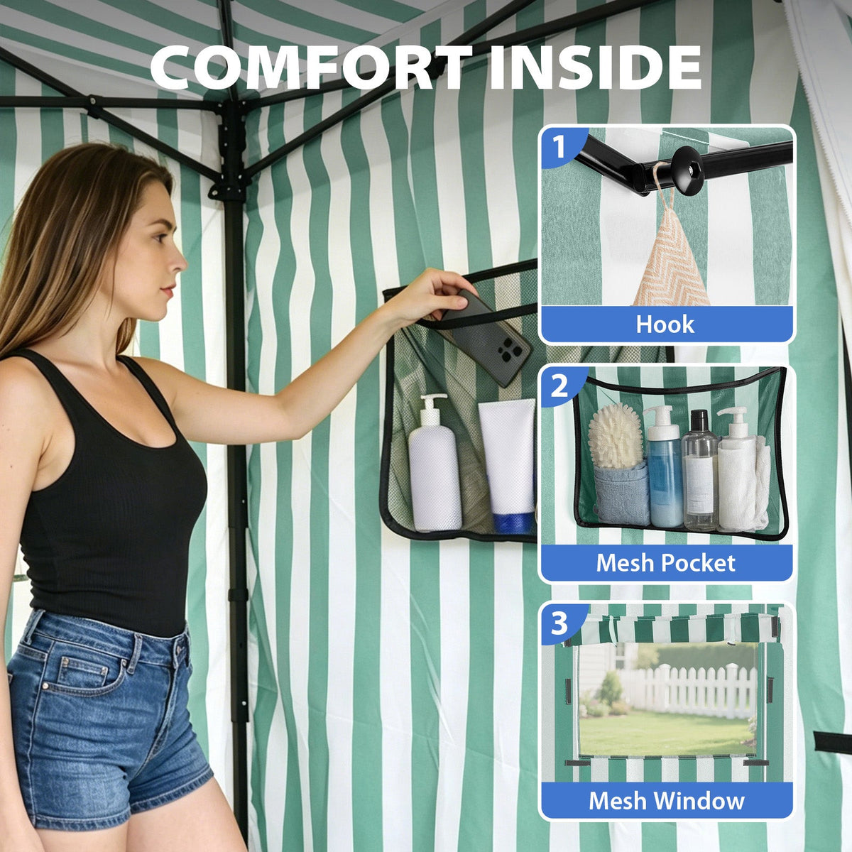 4x4 Pop Up Changing Tent, Flat Top Changing Room - Eagle Peak®