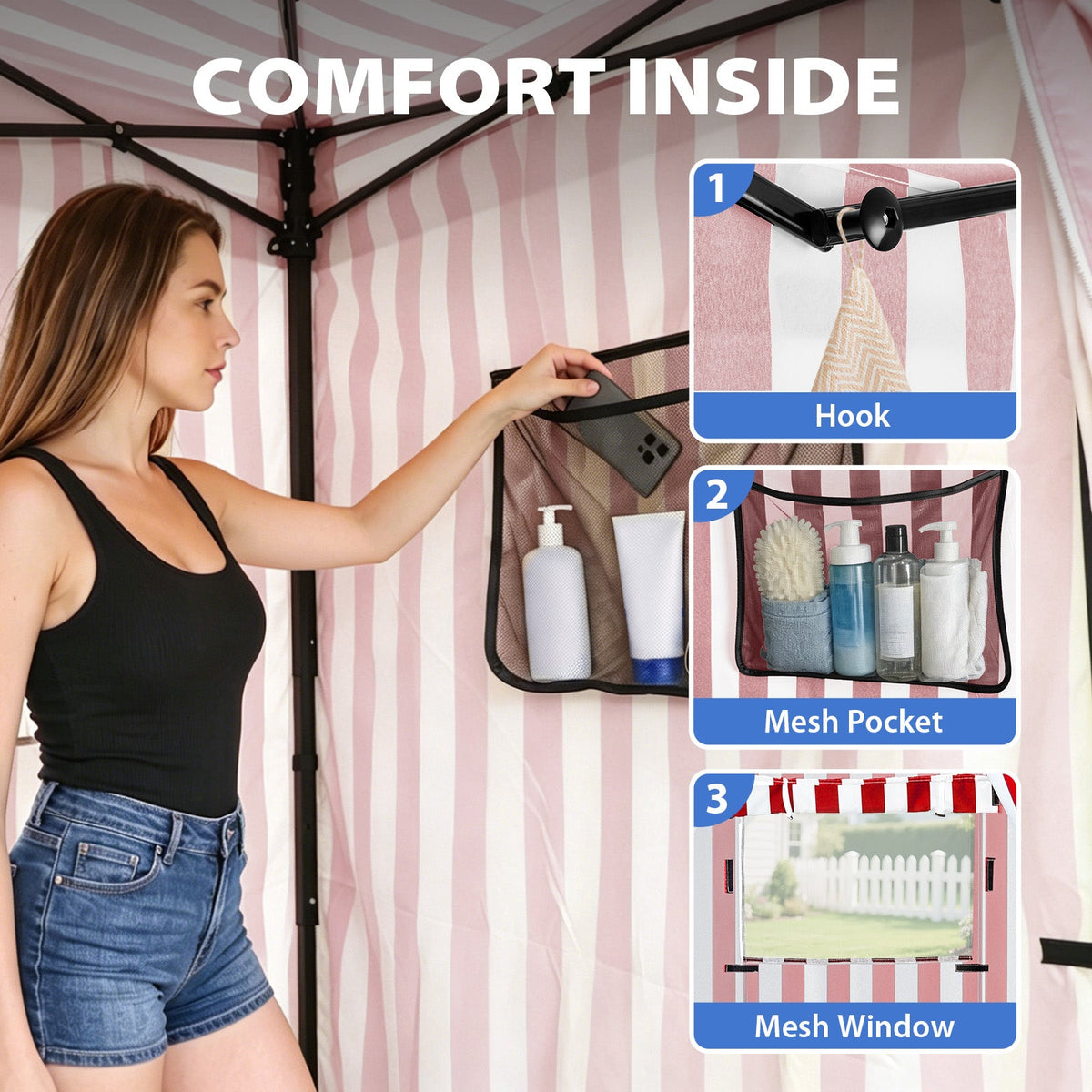 4x4 Pop Up Changing Tent, Flat Top Changing Room - Eagle Peak®