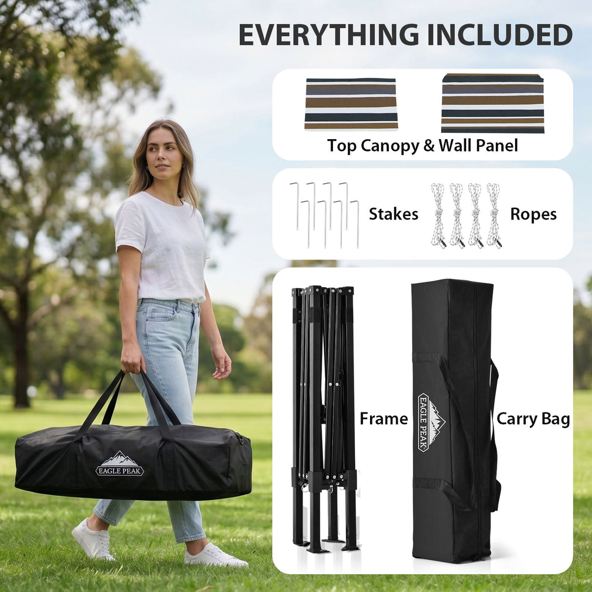 4x4 Pop Up Changing Tent, Portable Changing Room - Eagle Peak®