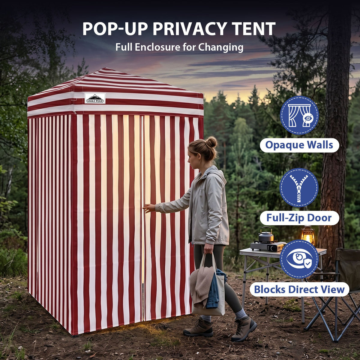 4x4 Pop Up Changing Tent, Portable Changing Room - Eagle Peak®