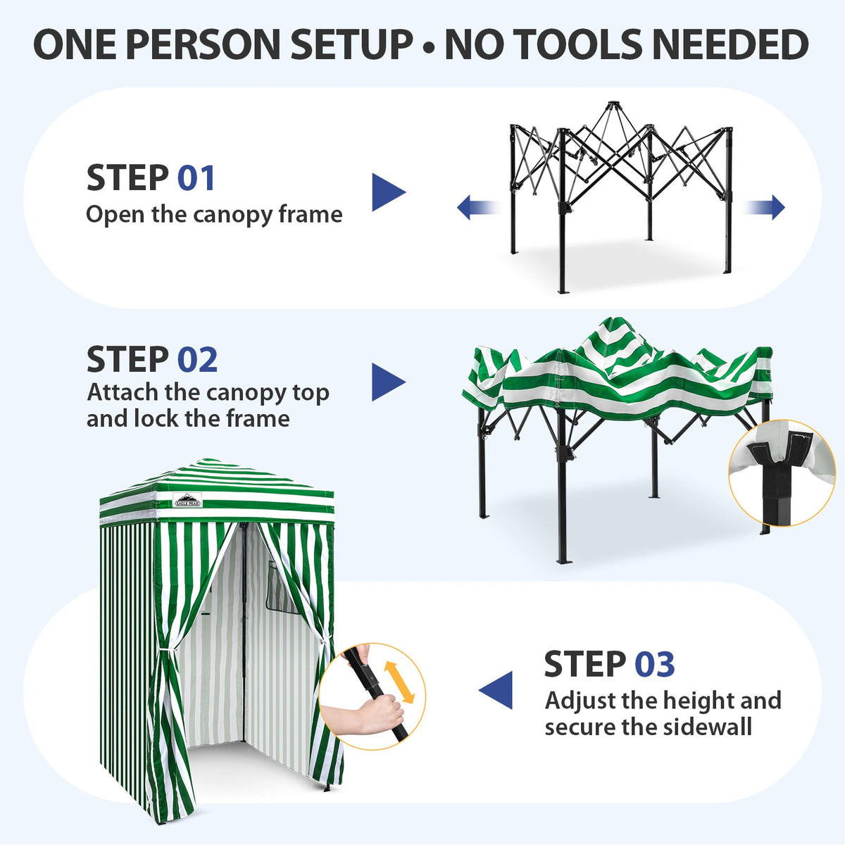 4x4 Pop Up Changing Tent, Portable Changing Room - Eagle Peak®