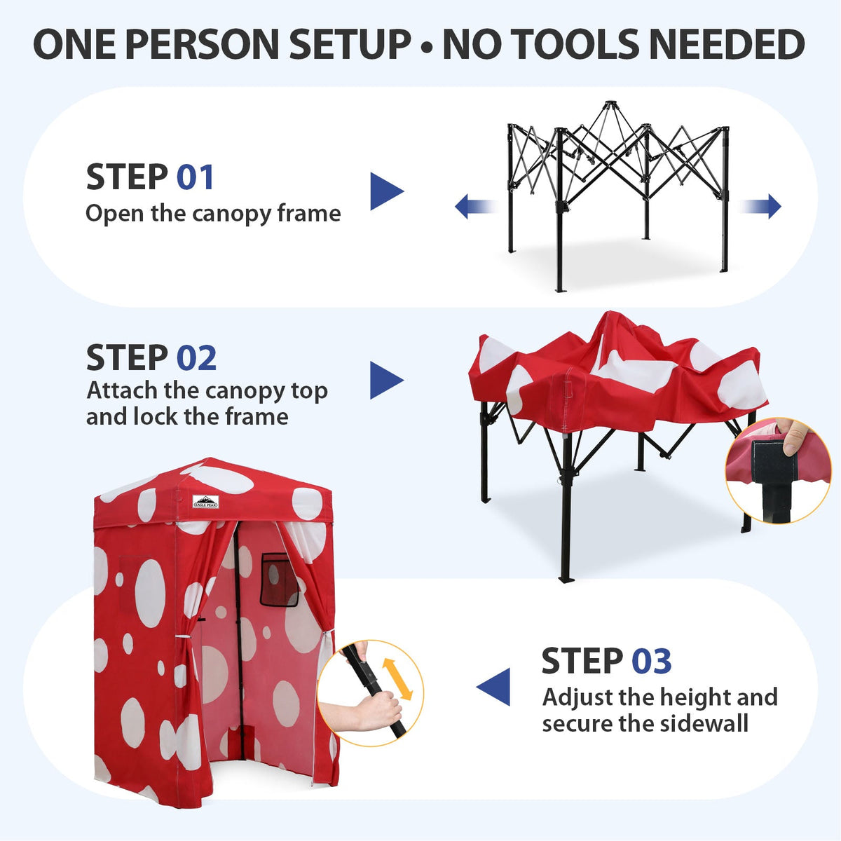 4x4 Pop Up Changing Tent, Portable Changing Room - Eagle Peak®