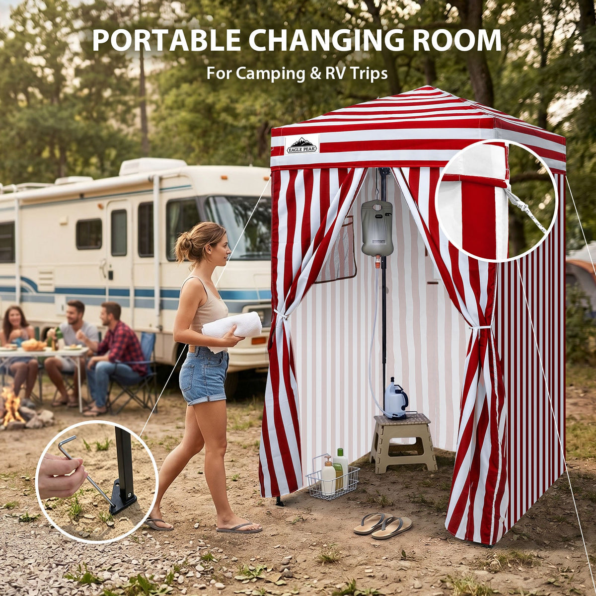 4x4 Pop Up Changing Tent, Portable Changing Room - Eagle Peak®
