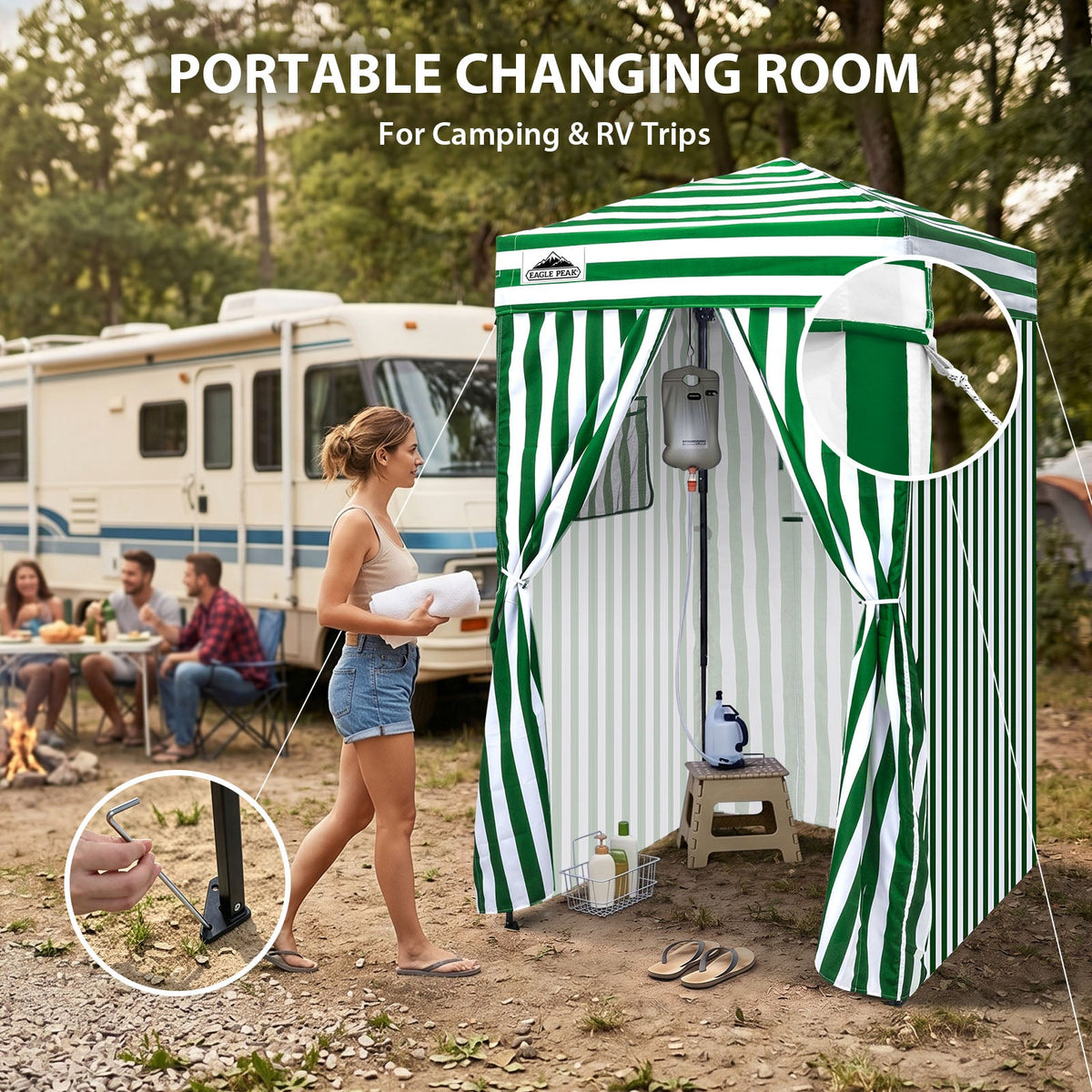 4x4 Pop Up Changing Tent, Portable Changing Room - Eagle Peak®