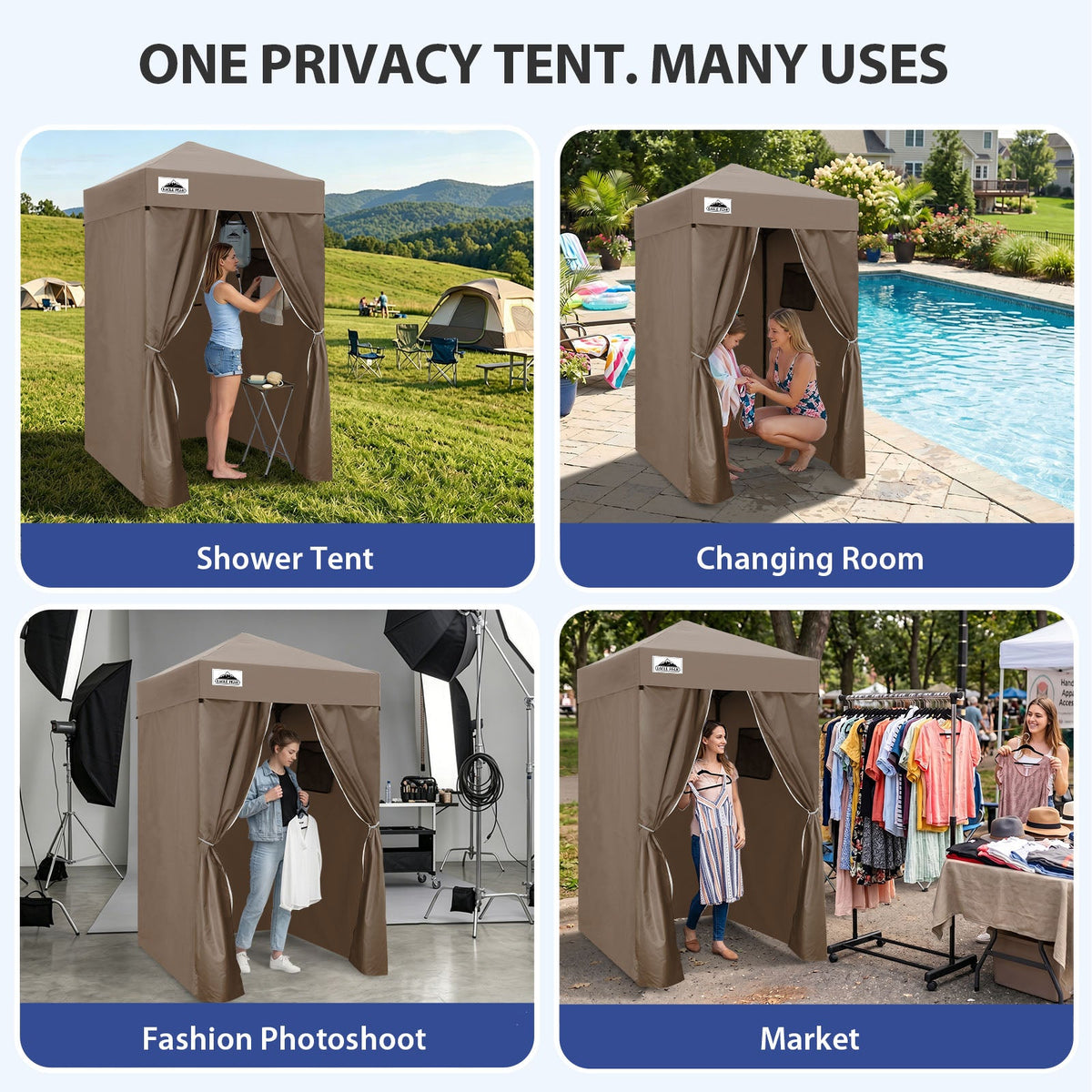 4x4 Pop Up Changing Tent, Portable Changing Room - Eagle Peak®