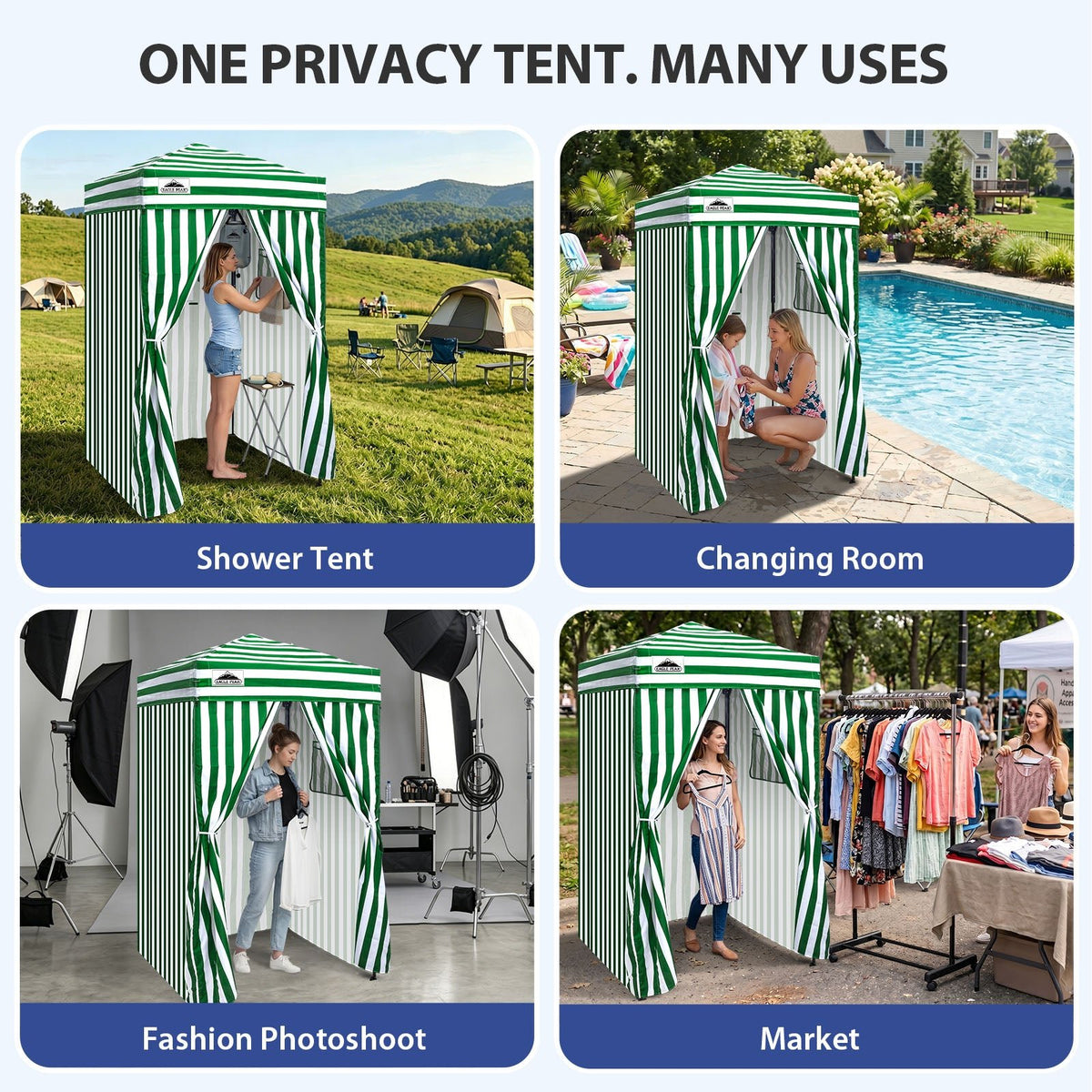 4x4 Pop Up Changing Tent, Portable Changing Room - Eagle Peak®