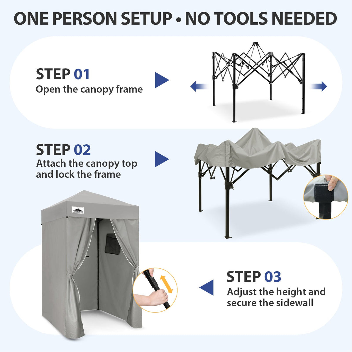 4x4 Pop Up Changing Tent, Portable Changing Room - Eagle Peak®