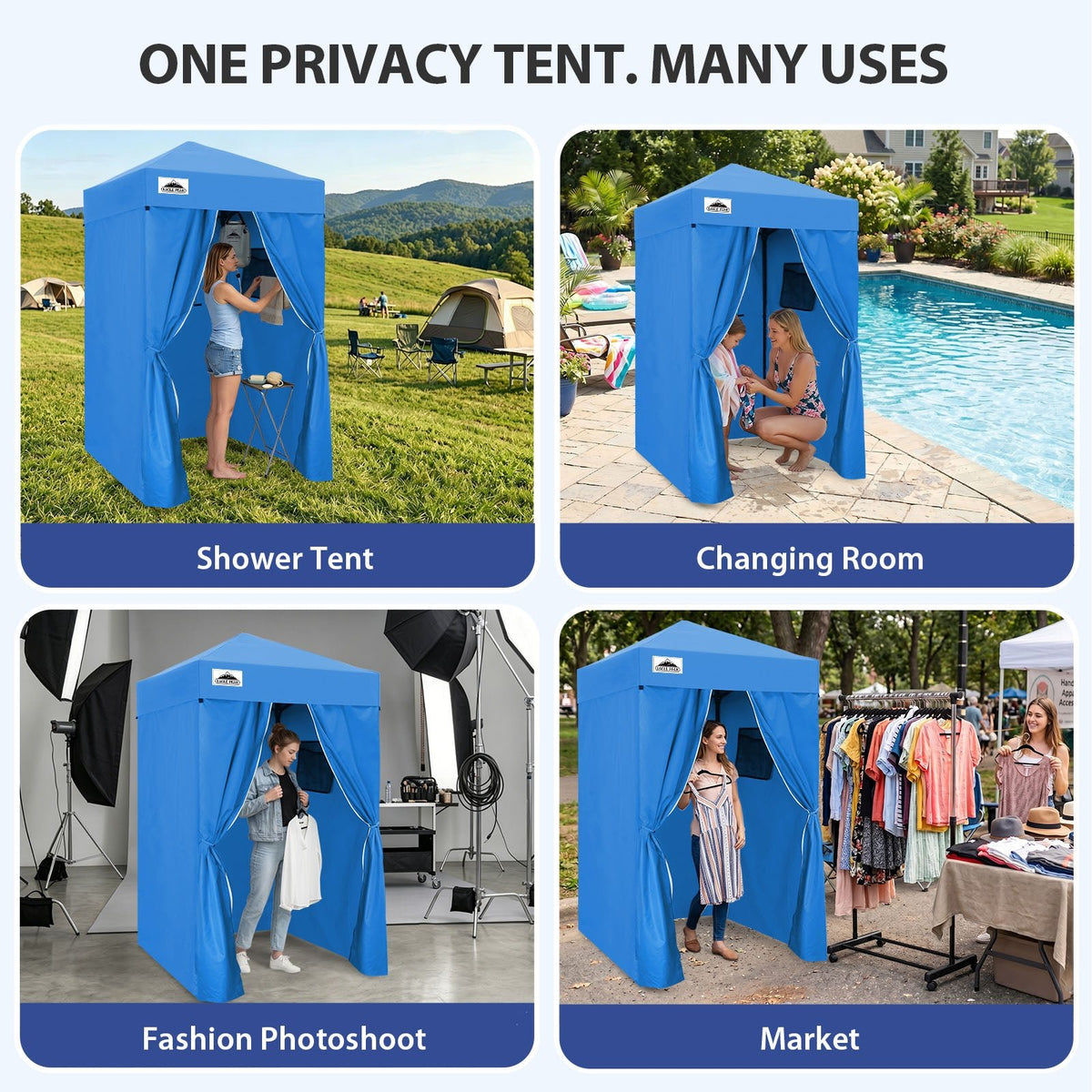 4x4 Pop Up Changing Tent, Portable Changing Room - Eagle Peak®