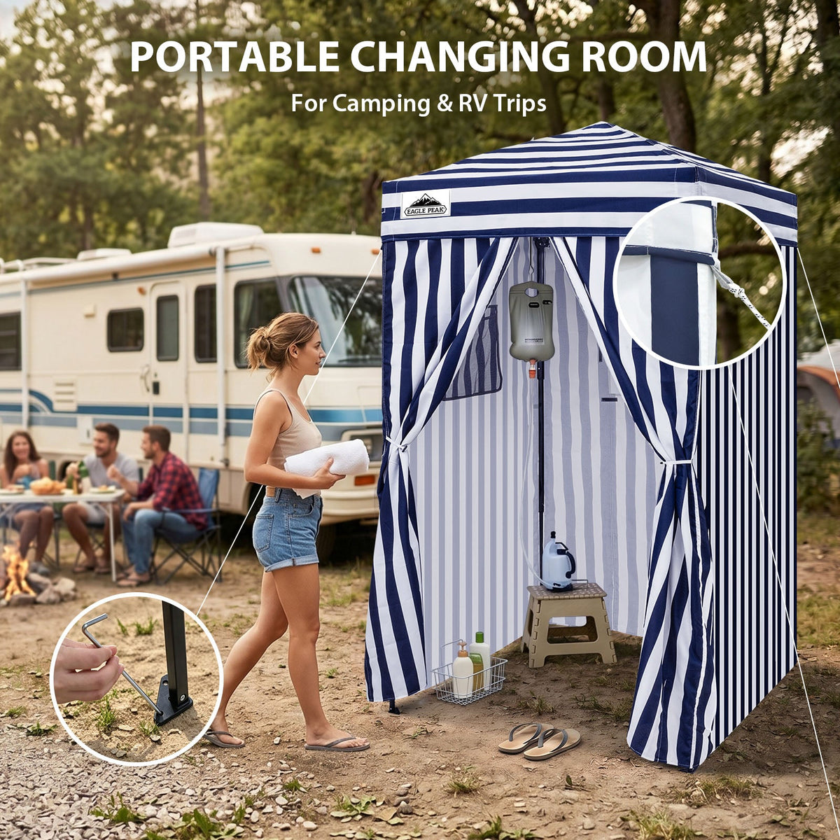 4x4 Pop Up Changing Tent, Portable Changing Room - Eagle Peak®
