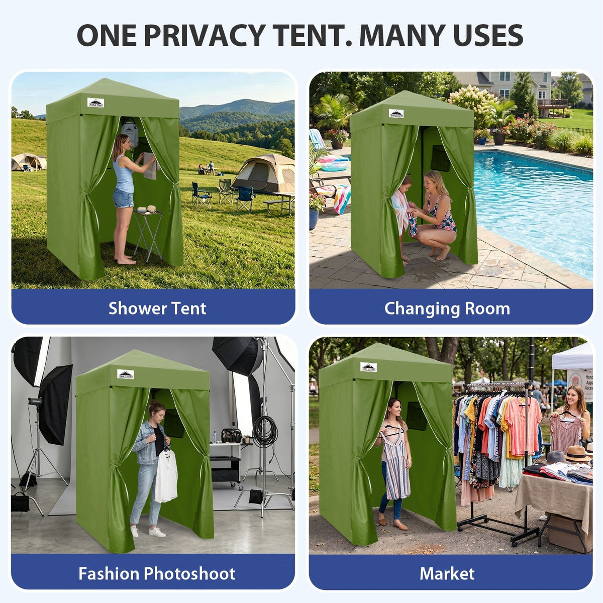 4x4 Pop Up Changing Tent, Portable Changing Room - Eagle Peak®