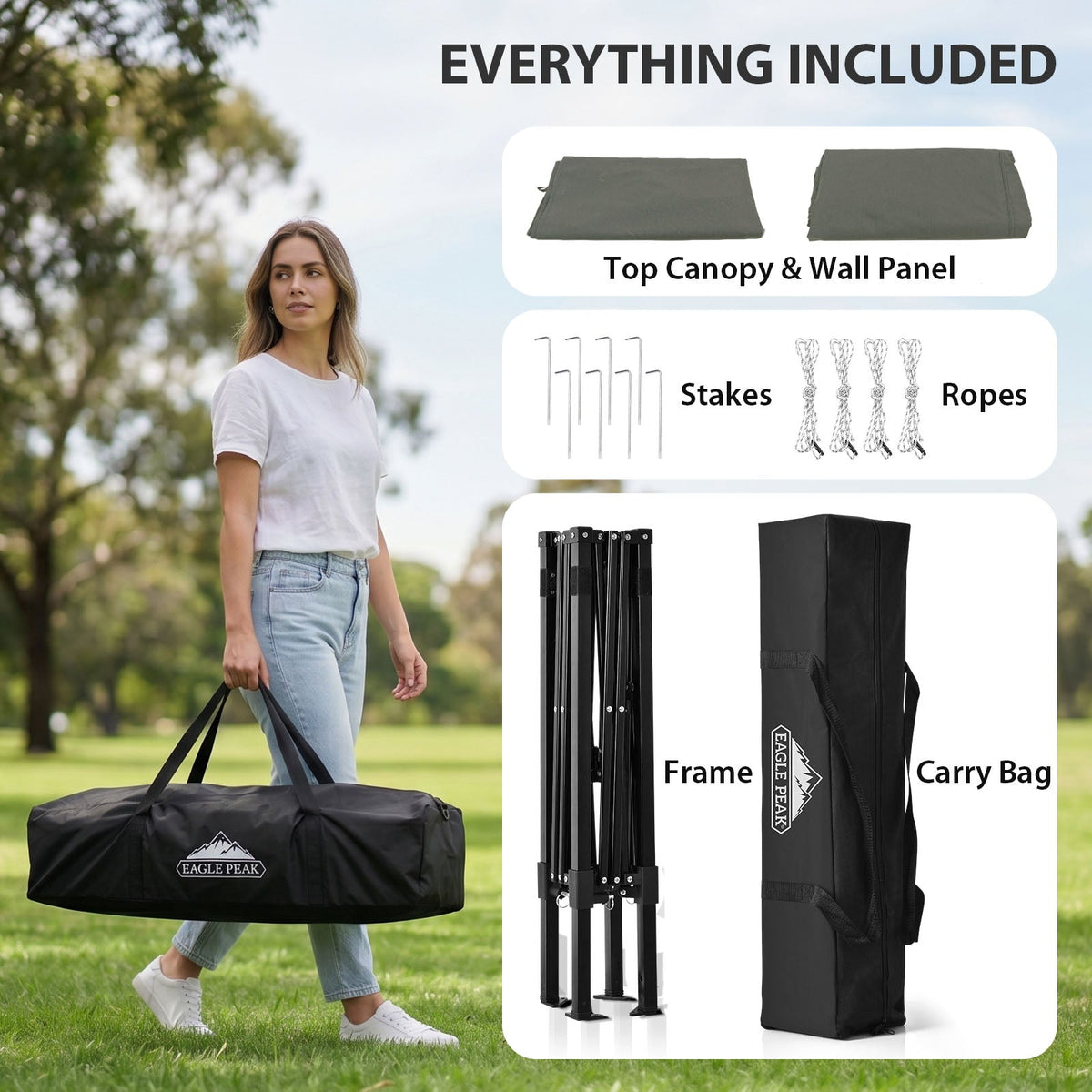 4x4 Pop Up Changing Tent, Portable Changing Room - Eagle Peak®