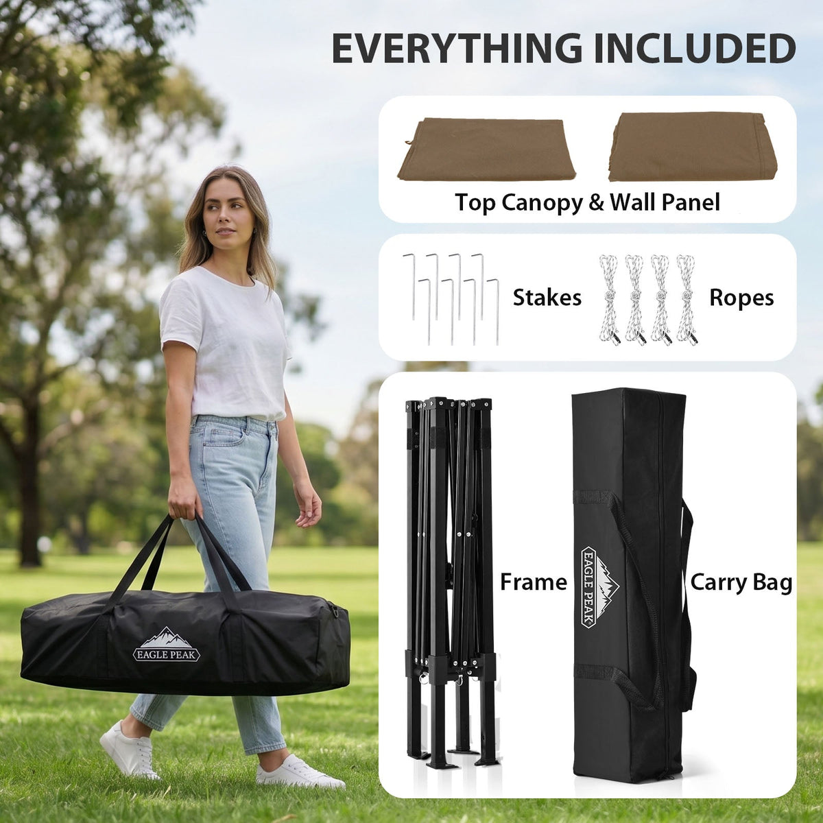 4x4 Pop Up Changing Tent, Portable Changing Room - Eagle Peak®