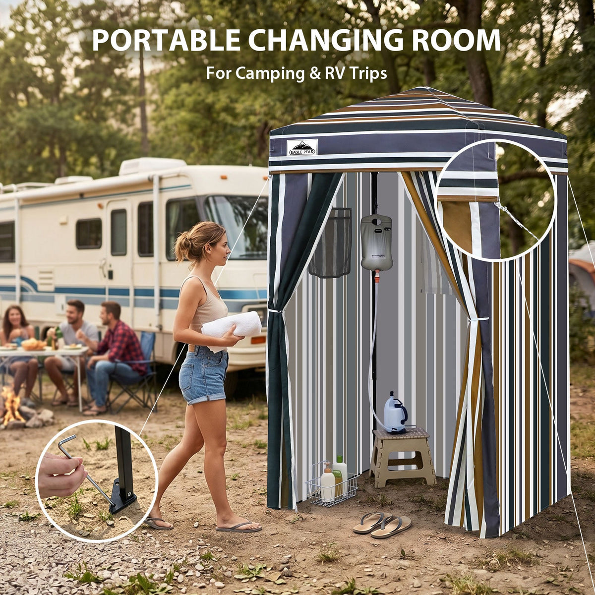 4x4 Pop Up Changing Tent, Portable Changing Room - Eagle Peak®