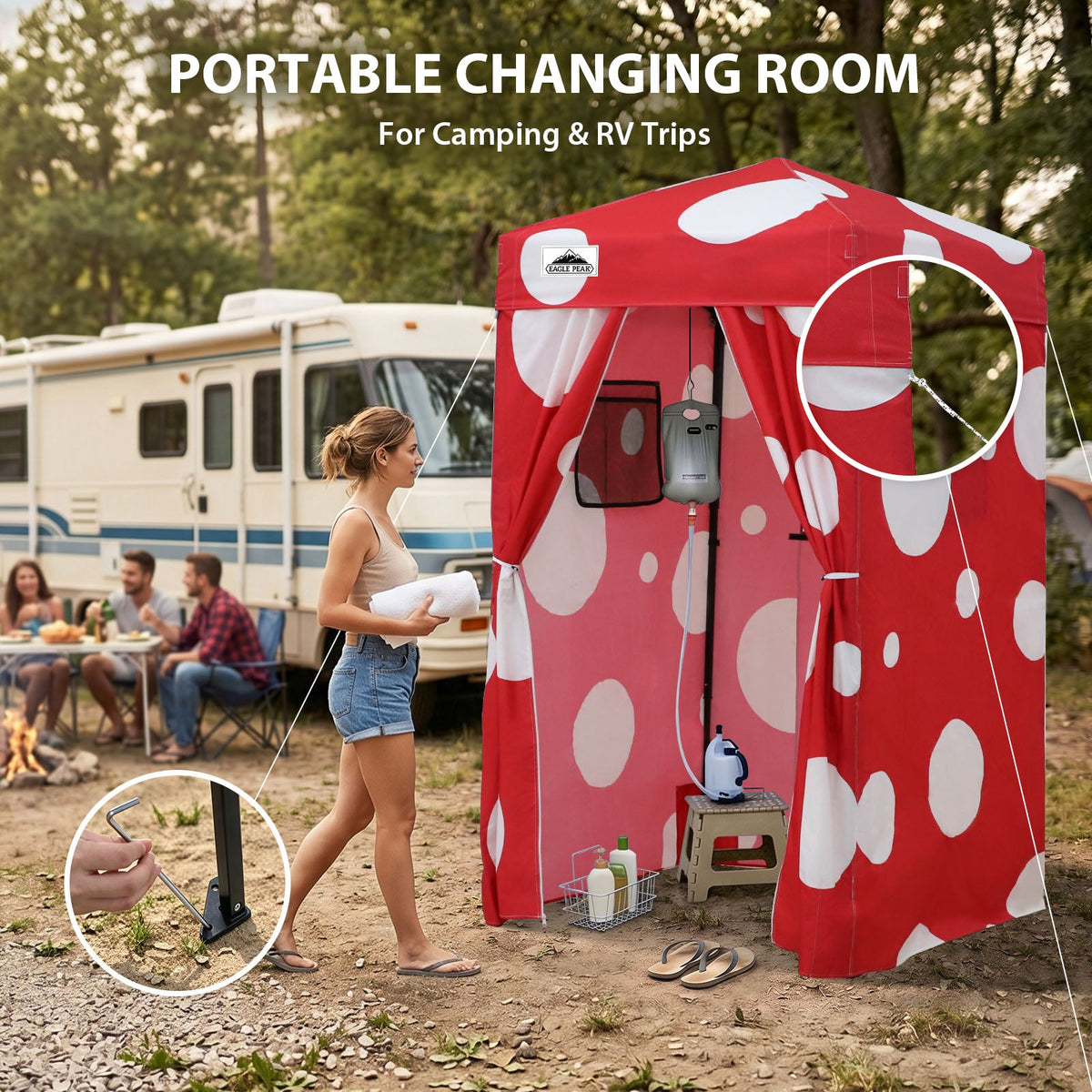 4x4 Pop Up Changing Tent, Portable Changing Room - Eagle Peak®