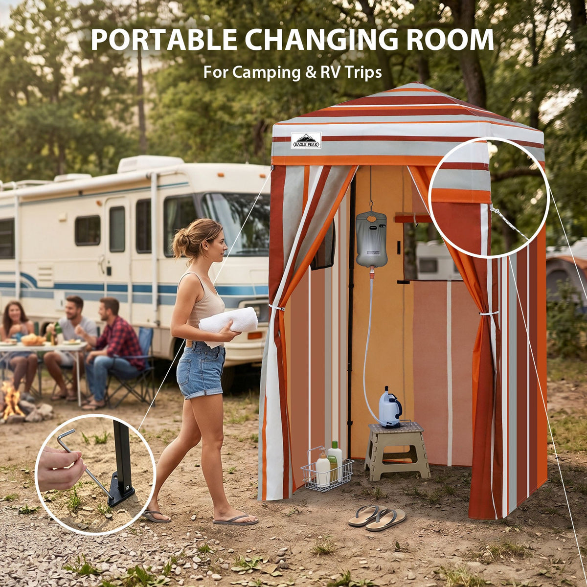 4x4 Pop Up Changing Tent, Portable Changing Room - Eagle Peak®
