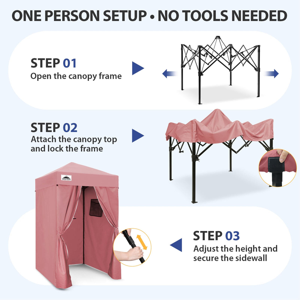 4x4 Pop Up Changing Tent, Portable Changing Room - Eagle Peak®