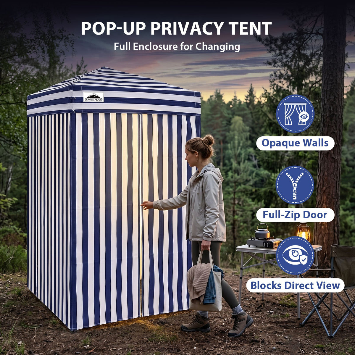 4x4 Pop Up Changing Tent, Portable Changing Room - Eagle Peak®