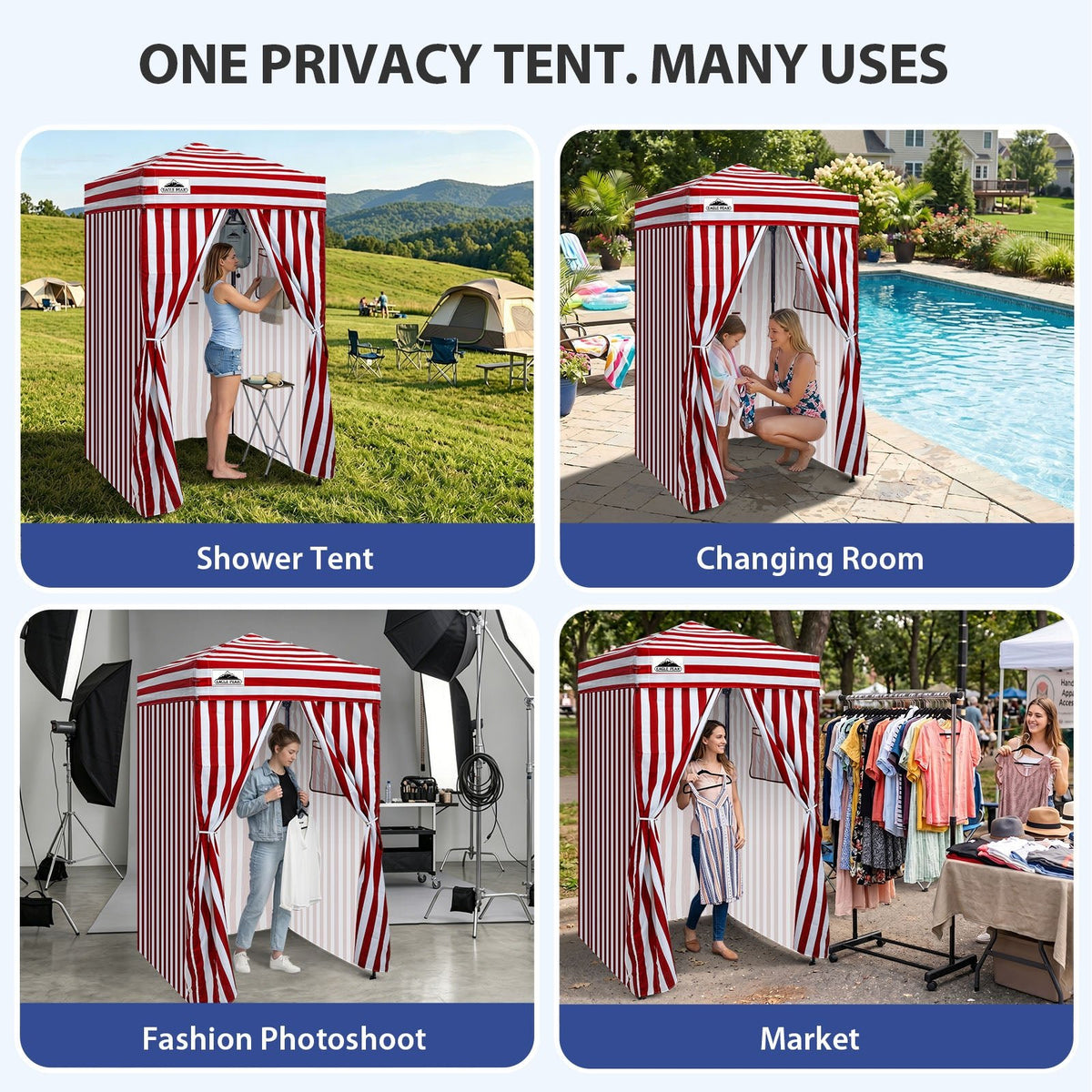 4x4 Pop Up Changing Tent, Portable Changing Room - Eagle Peak®