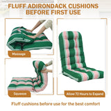 5" High Back Adirondack Chair Cushions, 49x20x5 in, Set of 1/2/4 - Eagle Peak Custom Canopy Tent