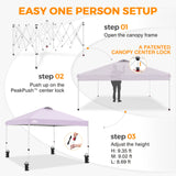 Easy Setup Straight Leg 10x10 Pop Up Canopy Tent w/ 100 sqft of Shade