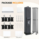 Commercial Heavy Duty 10x15/10x20 Pop Up Canopy, 4 Sidewalls