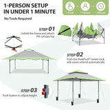 13x13 Straight Leg Pop Up Canopy Tent with 169 sqft of Shade