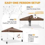 Easy Setup Straight Leg 10x10 Pop Up Canopy Tent w/ 100 sqft of Shade