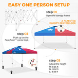 Easy Setup Straight Leg 10x10 Pop Up Canopy Tent w/ 100 sqft of Shade