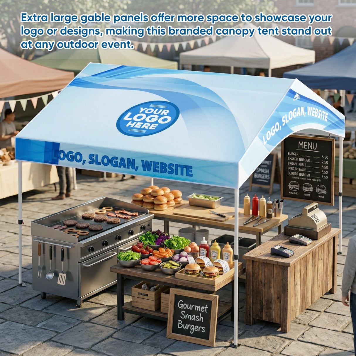 Alps Aluminum Frame Gable Roof Custom Canopy Tent 10x10
