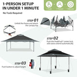 13x13 Straight Leg Pop Up Canopy Tent with 169 sqft of Shade