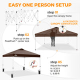 Easy Setup Straight Leg 10x10 Pop Up Canopy Tent w/ 100 sqft of Shade