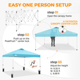 Easy Setup Straight Leg 10x10 Pop Up Canopy Tent w/ 100 sqft of Shade