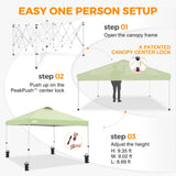 Easy Setup Straight Leg 10x10 Pop Up Canopy Tent w/ 100 sqft of Shade