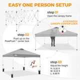 Easy Setup Straight Leg 10x10 Pop Up Canopy Tent w/ 100 sqft of Shade