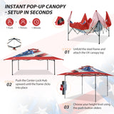 13x13 Straight Leg Pop Up Canopy Tent with 169 sqft of Shade