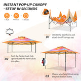 13x13 Straight Leg Pop Up Canopy Tent with 169 sqft of Shade