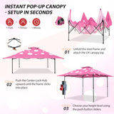 13x13 Straight Leg Pop Up Canopy Tent with 169 sqft of Shade