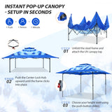 13x13 Straight Leg Pop Up Canopy Tent with 169 sqft of Shade