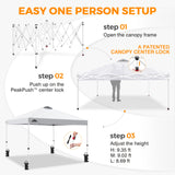 Easy Setup Straight Leg 10x10 Pop Up Canopy Tent w/ 100 sqft of Shade