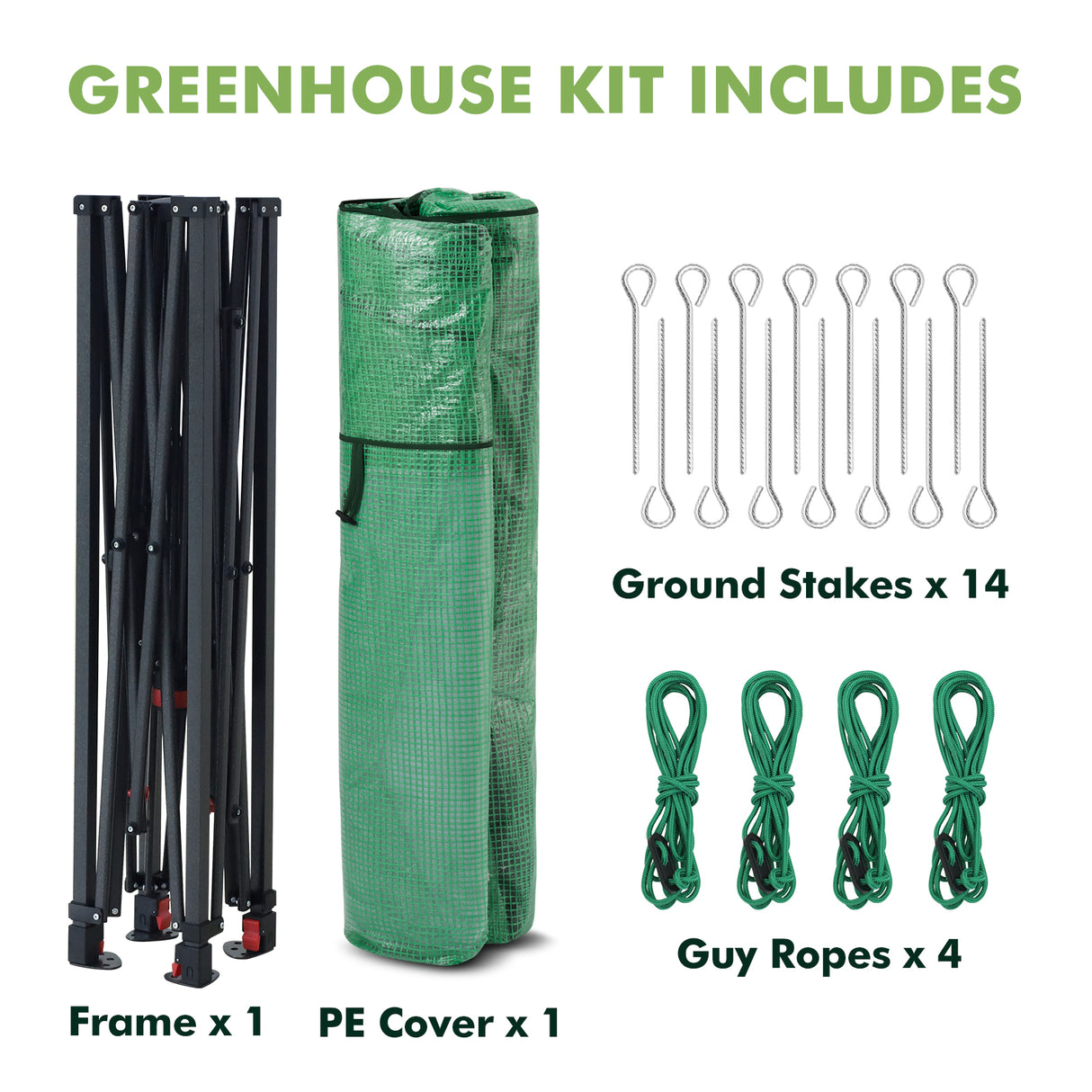 6x6/ 8x8/ 10x10 Portable Pop Up Greenhouse, Patented Center Lock with Gable Roof
