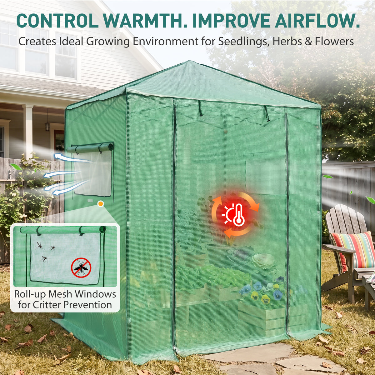 6x4 Easy Setup Small Pop Up Greenhouse