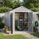 5x3/6x4/6x8/8x8/10x8 FT Outdoor Storage Shed with Floor - Eagle Peak®