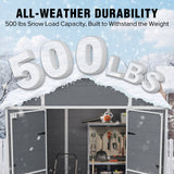 5x3/6x4/6x8/8x8/10x8 FT Outdoor Storage Shed with Floor - Eagle Peak®