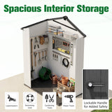 5x3/6x4/8x6/8x8 Outdoor Storage Shed with Floor, White/Gray - Eagle Peak®