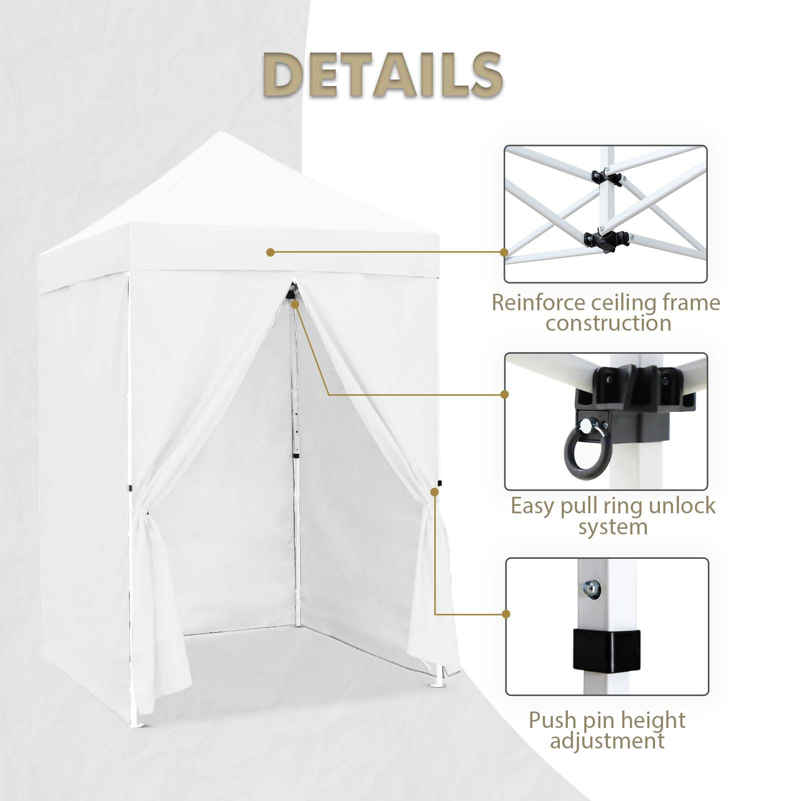 5x5 Instant Canopy with 4-Side Wall Panels – Eagle Peak®
