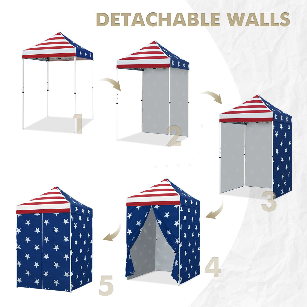 5x5 Instant Canopy with 4 - Side Wall Panels - Eagle Peak Custom Canopy Tent